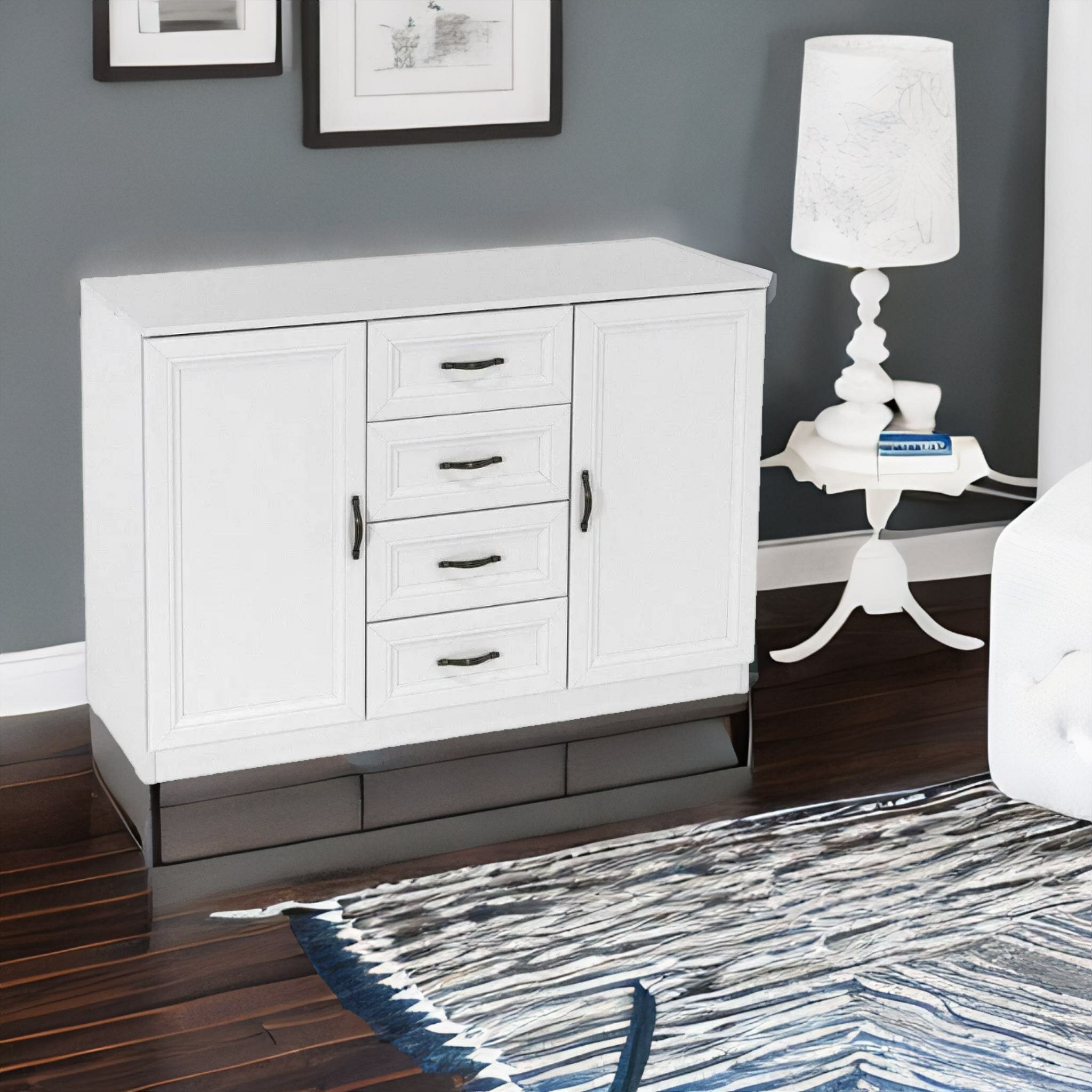 фото Комод для одежды с ящиками, Боровичи 7.081, Белый, (ШхВхГ) 1208 х 860 х 447 мм