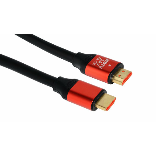 Кабель аудио видео HDMI 2.0 цифровой FullHD, 2K, 4K / 1,8 метра / черно-красный