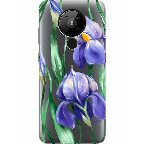 Силиконовый чехол на Nokia 5.3, Нокиа 5.3 с 3D принтом Amazing Irises прозрачный силиконовый чехол на nokia 4 2 нокиа 4 2 с 3d принтом amazing peonies прозрачный