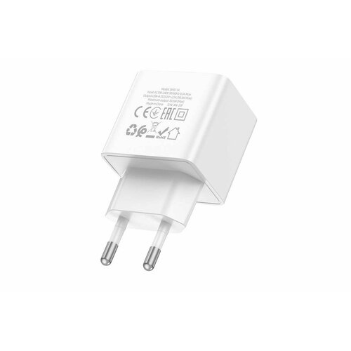 сетевое зу borofone bas12a кабель micro usb 1usb qc3 0 18w белое Сетевое ЗУ Borofone BAS11A (1USB/2.1A/18W) белое