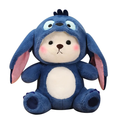 Мягкая игрушка Мишка с пледом синий, 50 см