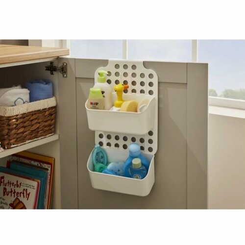 Органайзер навесной DD Style на кухонный фасад с регулировкой ячейками пластик белый 659₽