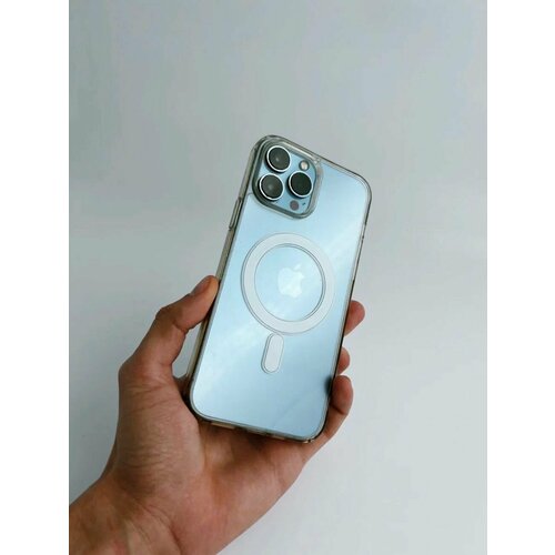 Чехол для iPhone 16Pro с поддержкой MagSafe и беспроводной зарядки бесцветный