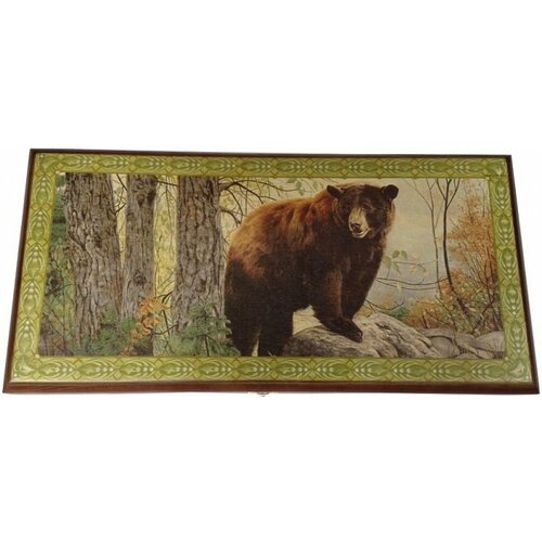 Мастер Бамбук SA-KL-L Нарды с рисунком на доске косолапый мастер бамбук