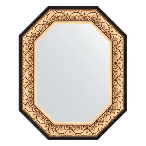 Зеркало в багетной раме - барокко золото 106 mm EVOFORM BY 7242