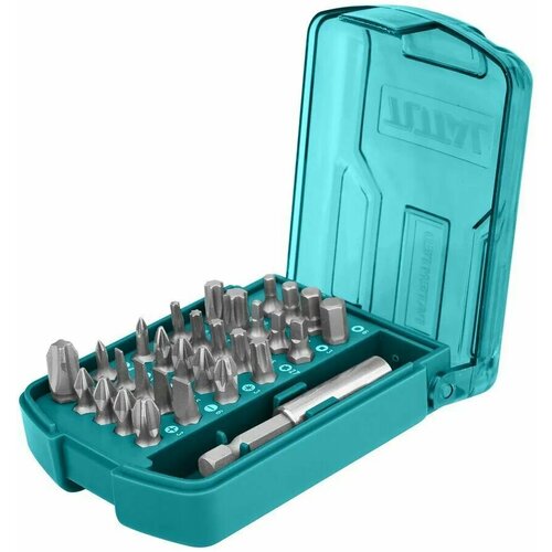 Набор бит 30 шт 25 mm с магнитным держателем в пластиковом кейсе TOTAL TACSD10306 988₽