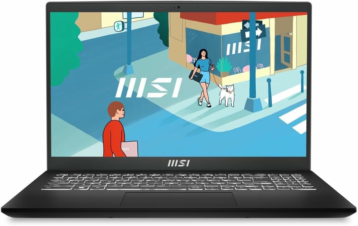 Ноутбук MSI Modern 15 H B13M-097XRU, 15.6", IPS, Intel Core i7 13700H, DDR4 16ГБ, SSD 512ГБ, Intel Iris Xe graphics, черный (9s7-15h411-097)