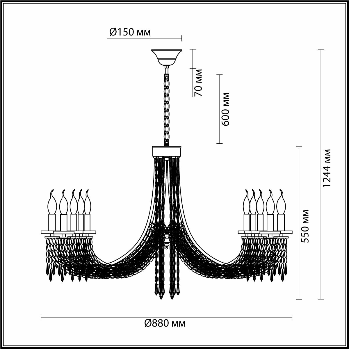 Подвесная люстра Odeon Light Capel 5063/10 золотой