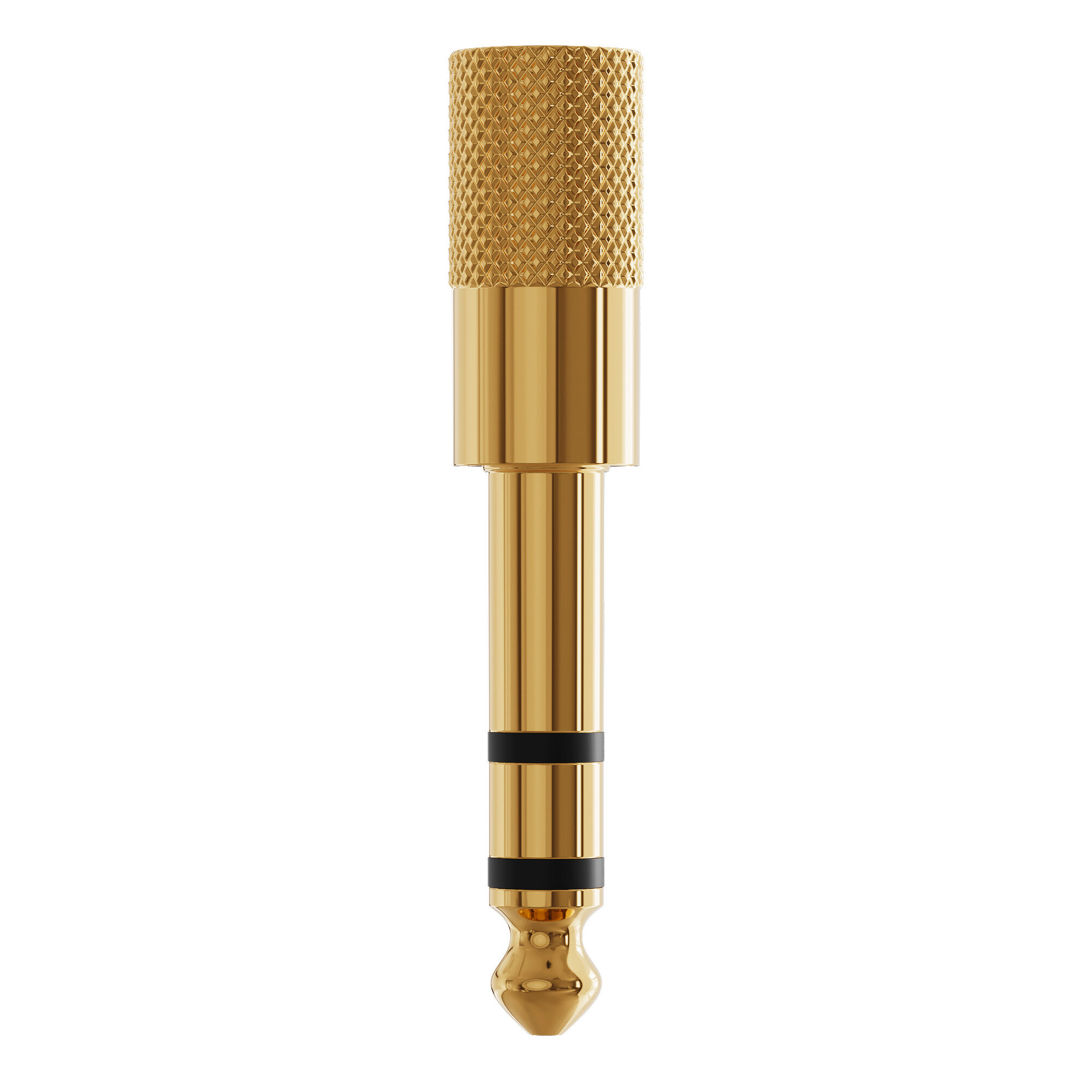 Аудио-переходник Jack 6.3mm на Jack 3.5mm GSMIN Maple (Золотистый) — фото 1