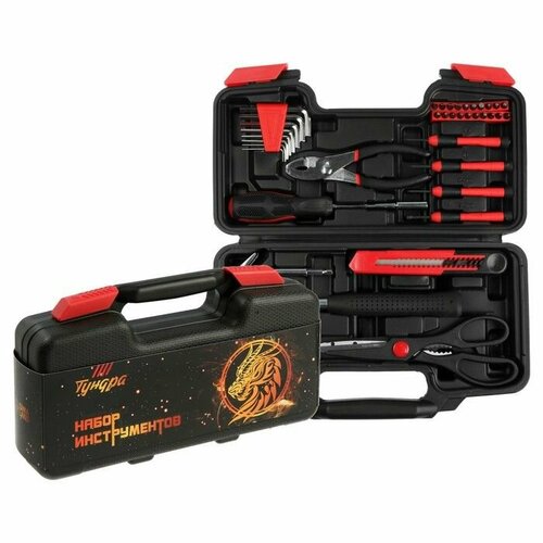 Набор инструментов в кейсе тундра в подарочной упаковке 39 предметов 2670₽