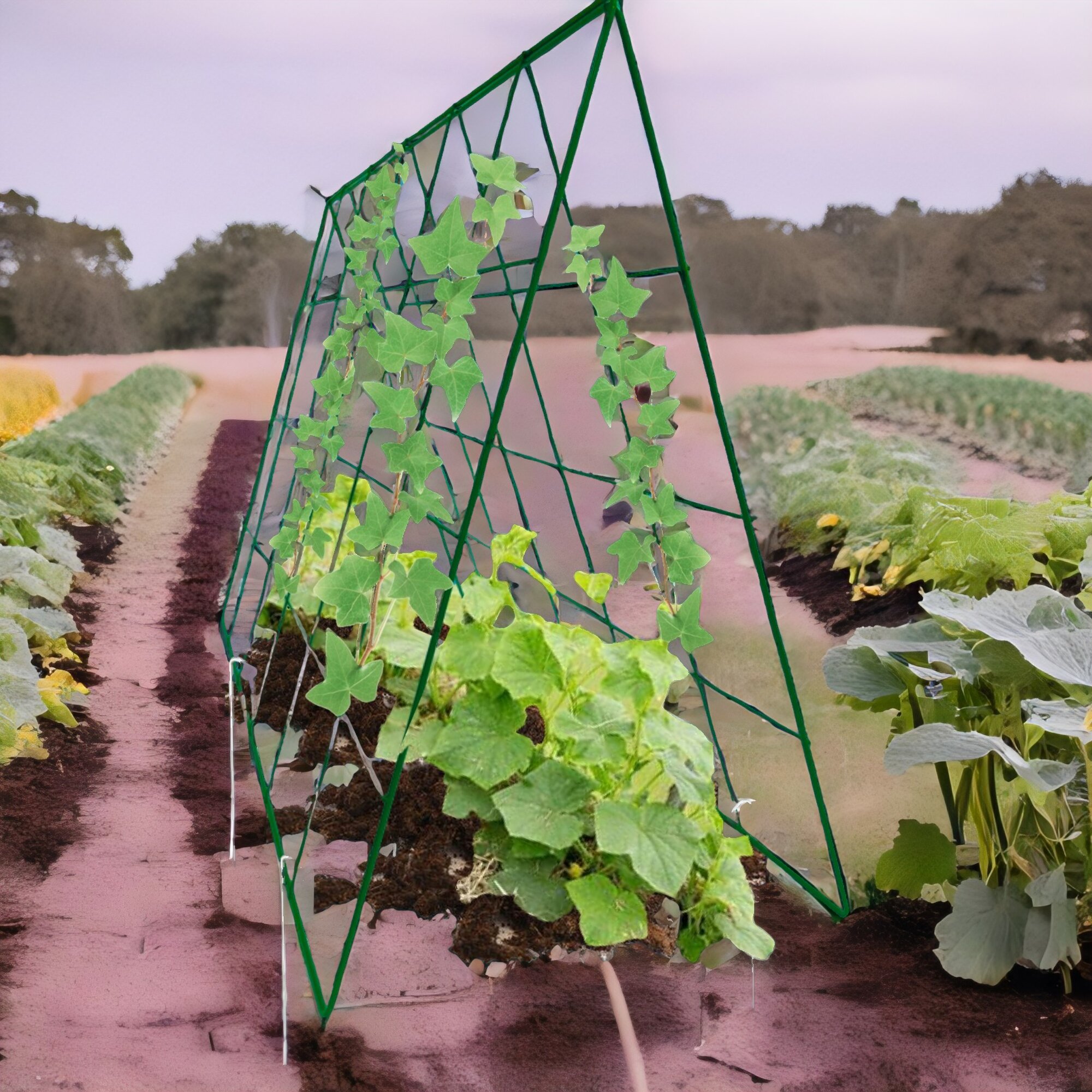 фото Шпалера садовая для вьющихся растений, для огурцов, гороха , винограда, опора высокая для клематиса
