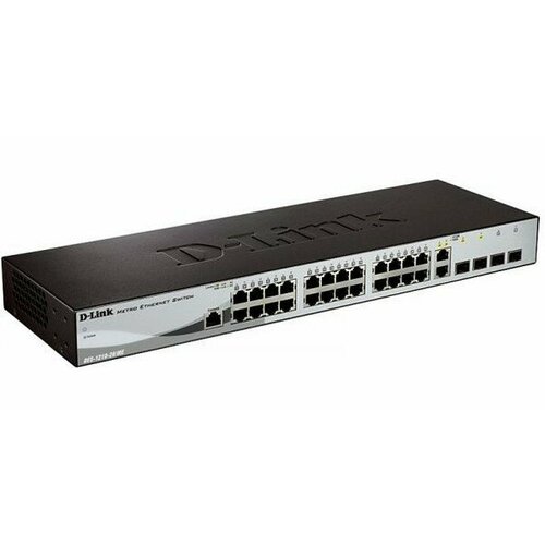 D-Link DGS-1210-28MEB2A Управляемый L2 коммутатор 24x1000Base-T 4x1000Base-X SFP AC 220ВDC 12Вс возможностью мониторинга статуса пита 75390₽
