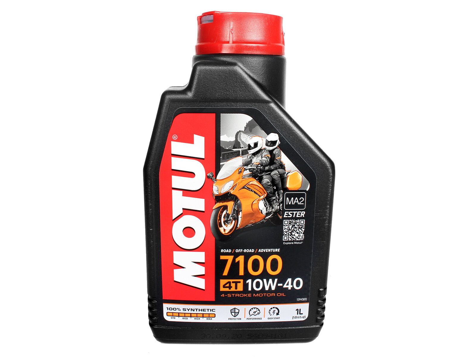 Масло для мототехники MOTUL 7100 синтетика 4Т 1 л 104091