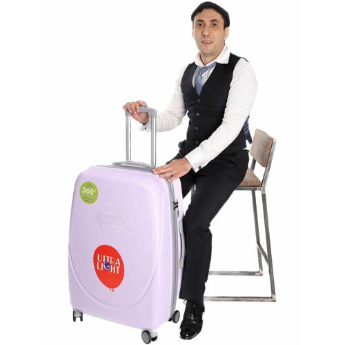 Чемодан Ультра ЛАЙТ, размер S, сиреневый