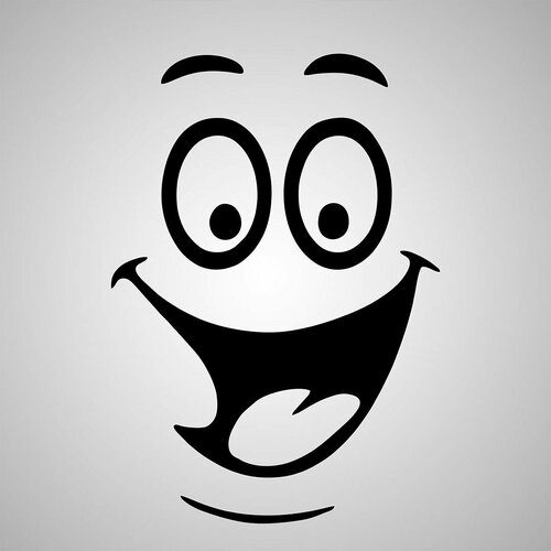 Наклейка Улыбка черная 400₽