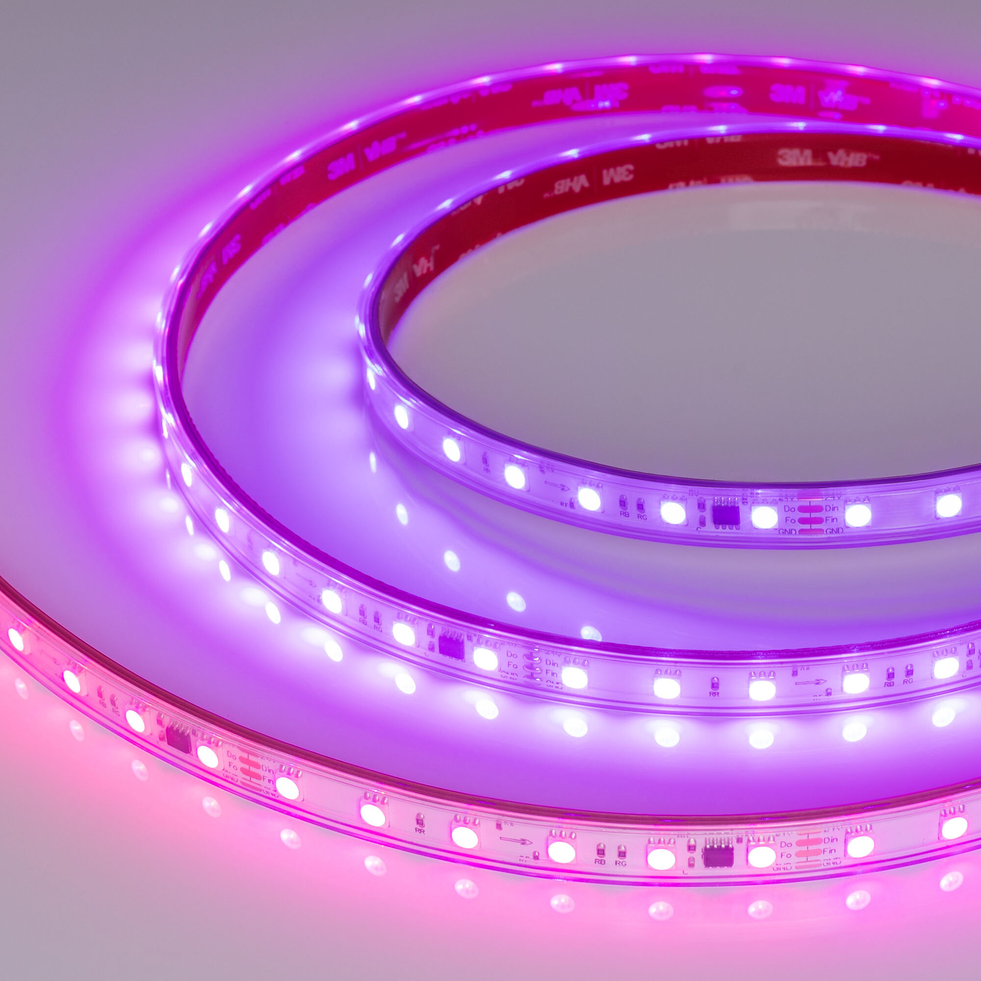 Светодиодная Лента герметичная SPI-PS-B60-12mm 24V RGB-PX6-BPT (12 W/m, IP67, 5060, 5m) (Arlight, бегущий огонь) 039181
