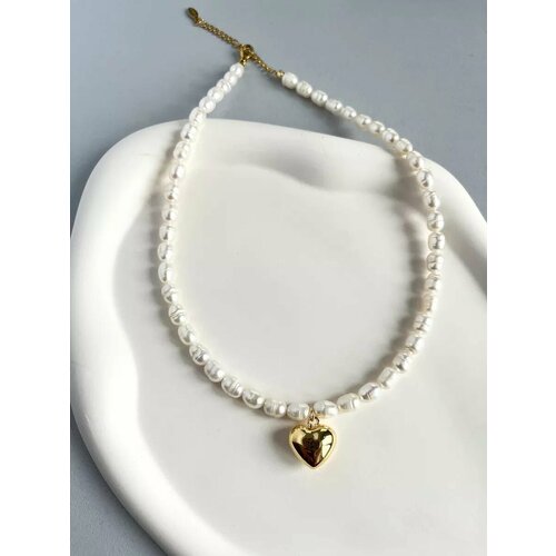 Колье Браслет Bar, белый, бежевый, желтый