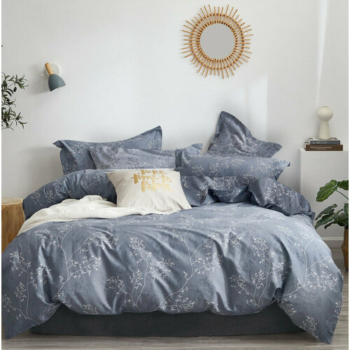 Постельное белье Розовые сны семейный с простыней на резинке 180200 сатин хлопок с наволочками 70х70 ОК-248-дуэт-70-180 5280₽