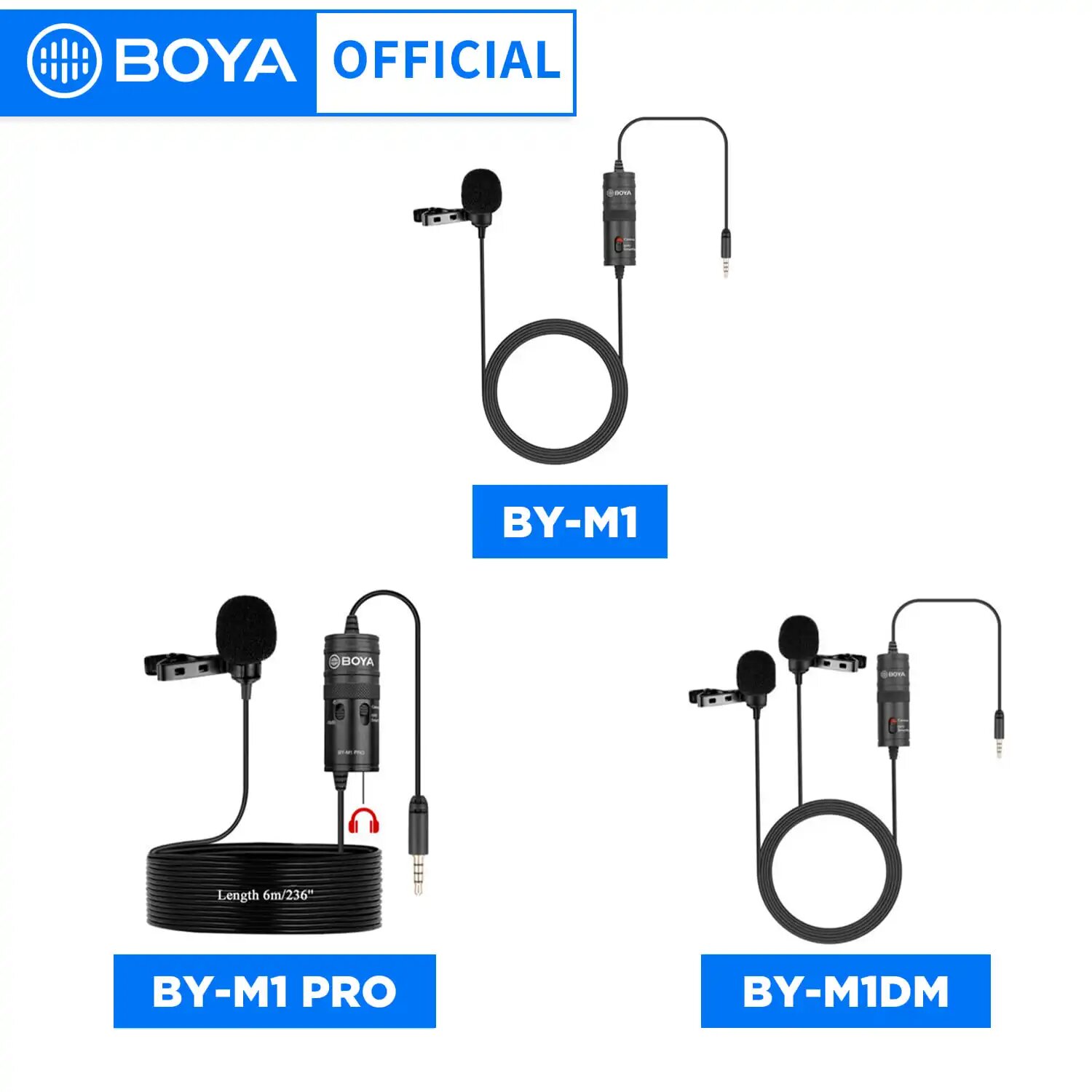 BOYA Петличный микрофон BY-M1/M1PRO/M1DM — фото 1