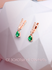 Серьги с подвесками Strekoza, серебро, 925 проба, золочение, изум...