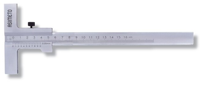 фото ASIMETO 322-51-0 Штангенциркуль разметочный с Т-образной линейкой 0,05 мм, 0-160 мм