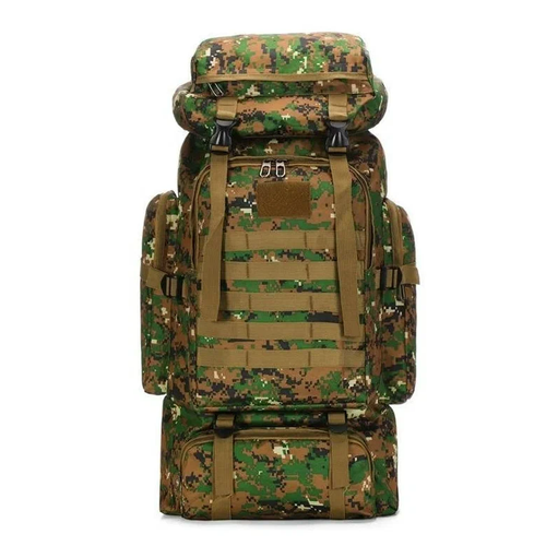 Рюкзак тактический 80 л, туристический, удобный и вместительный, пиксель зеленый