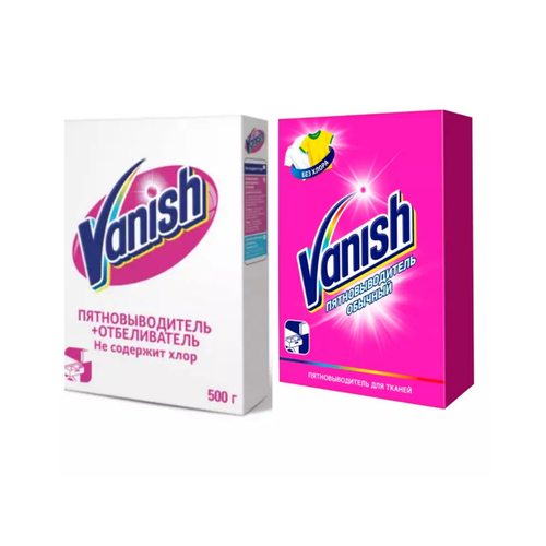 фото Набор vanish, пятновыводитель 500 гр, отбеливатель, порошкообразный, 500 г