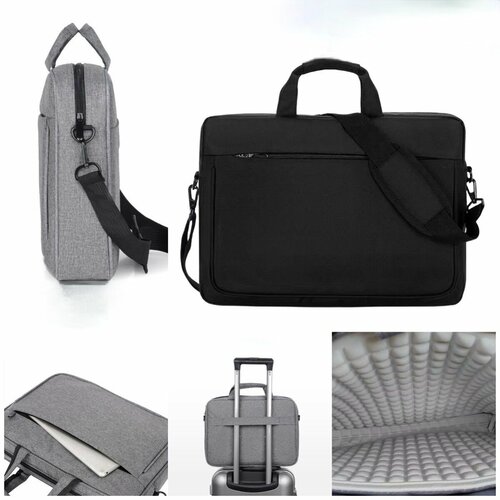 Сумка для документовноутбука с мягкой подкладкой и карманами черная 1350₽