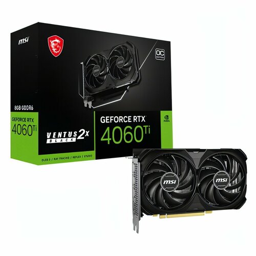 Видеокарта MSI GeForce RTX 4060 Ti 8G VENTUS 2X BLACK E1 OC 59378₽