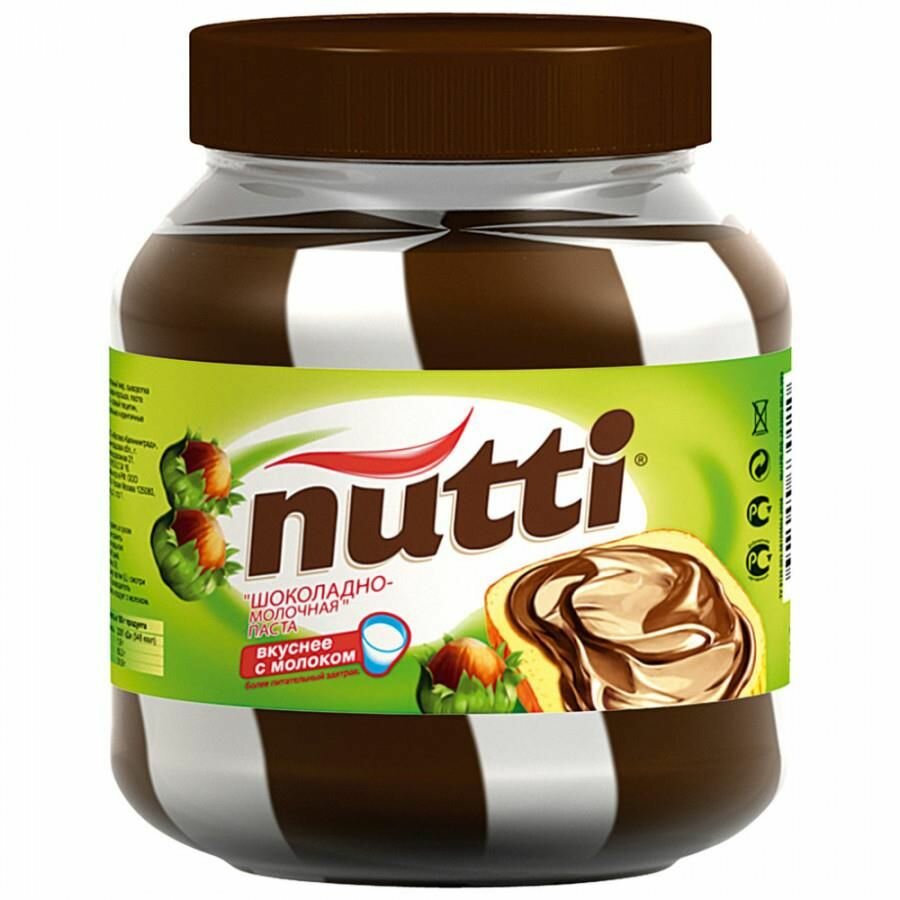 Nutti Шоколадная паста Шоколадно-молочная, 330 г
