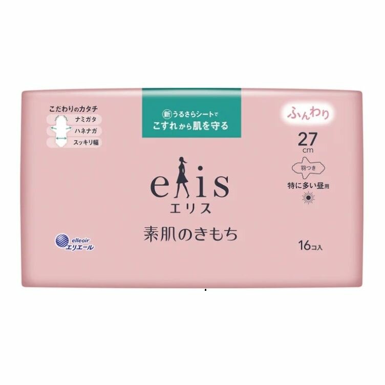 DAIO Воздушные тонкие особомягкие гигиенические прокладки Elis Maxi с усиленным впитывающим слоем (с крылышками (Макси) 27 см), 16 шт