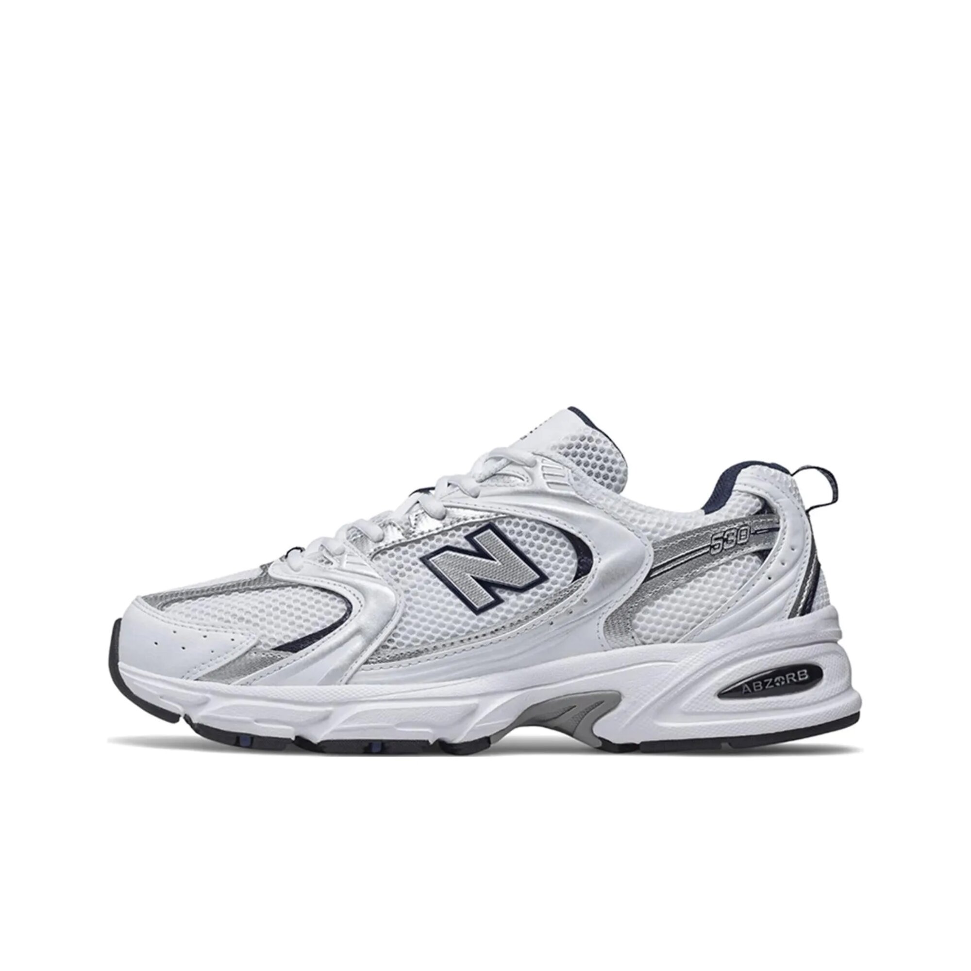 Кроссовки New Balance 530, полнота D, размер 255 mm | 40.5 EU | 39.5 RU | US 7,5, White with natural indigo