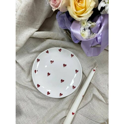 Тарелка сердечки
