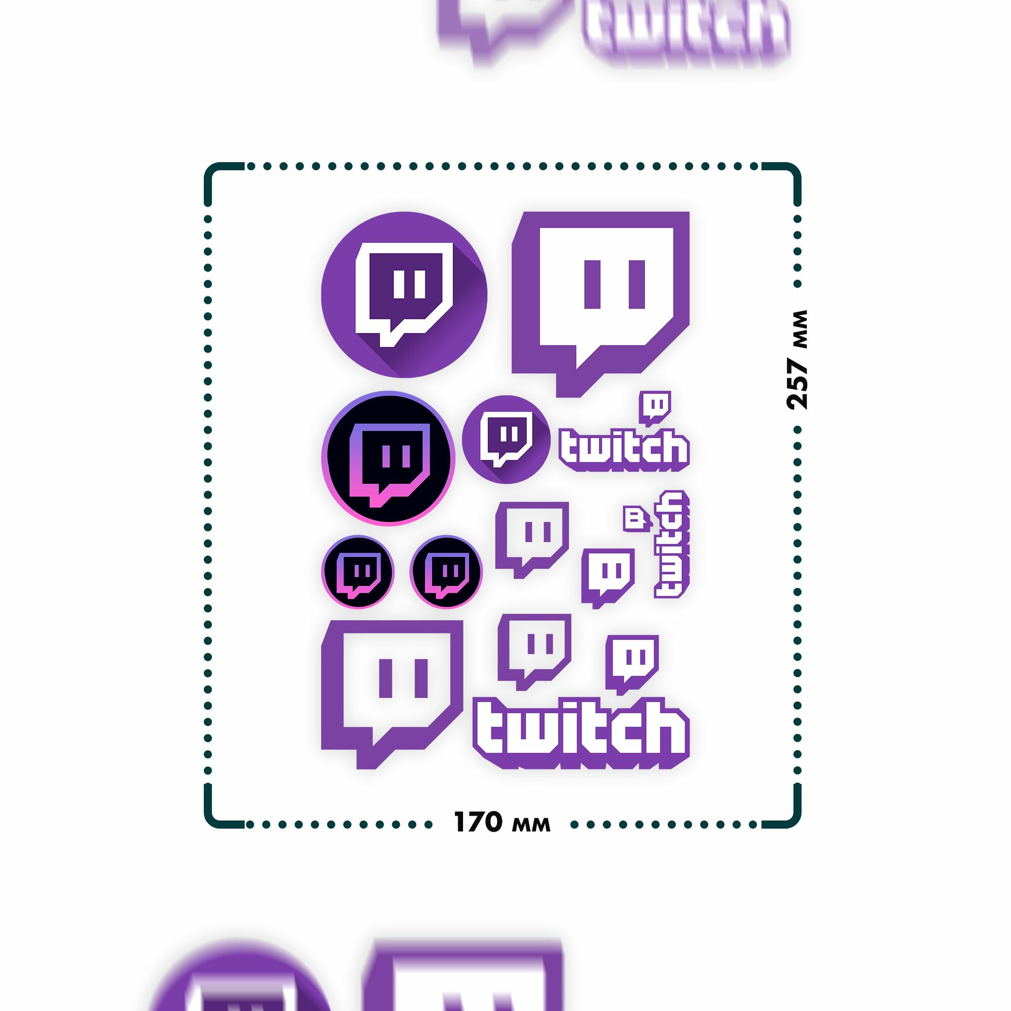 Термонаклейка для одежды твич — фото 1