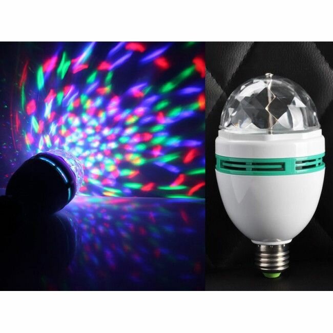 Лампа-проектор E27 3W RGB Volpe Disco ULI-Q301