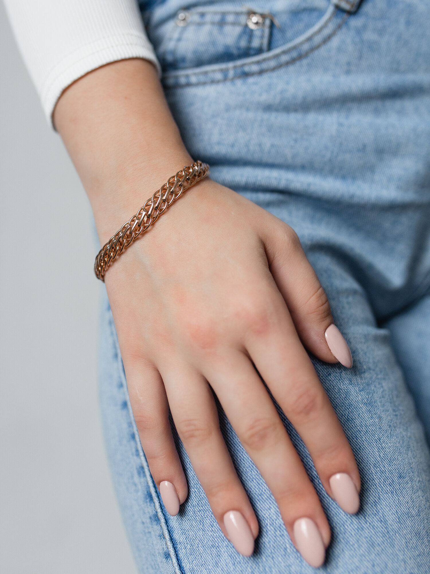 Браслет-цепочка DIALVI JEWELRY, серебро, 925 проба, золочение