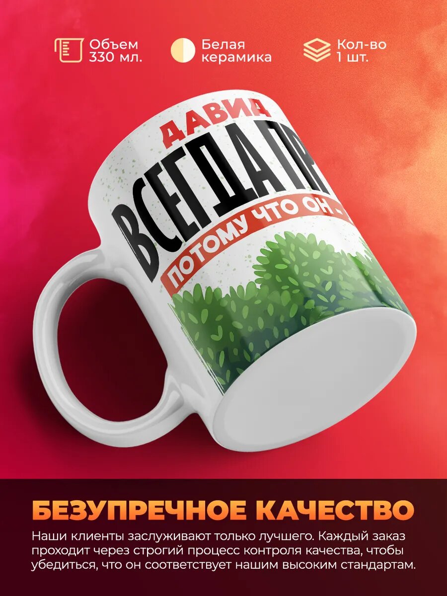 Кружка Давид всегда прав — фото 1