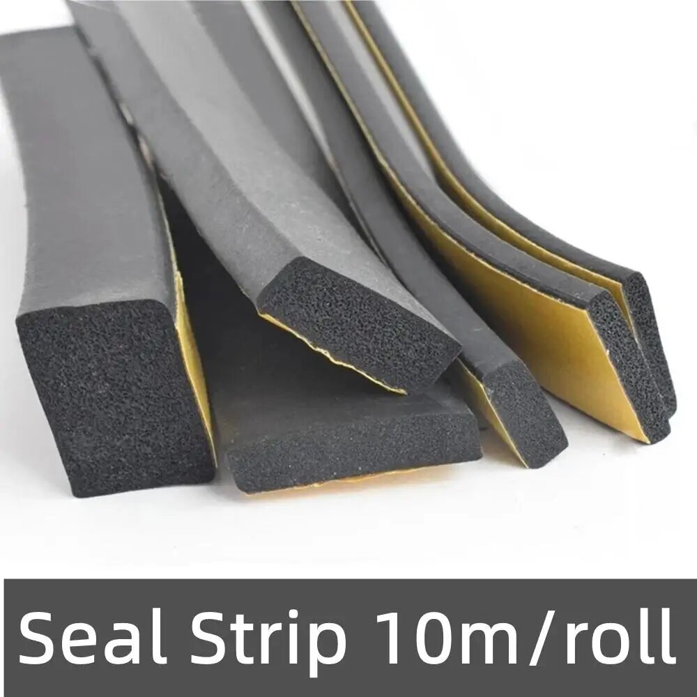 EPDM самоклеящаяся уплотнительная лента черного цвета Fome Tape, 5mm x 15mm x 10m