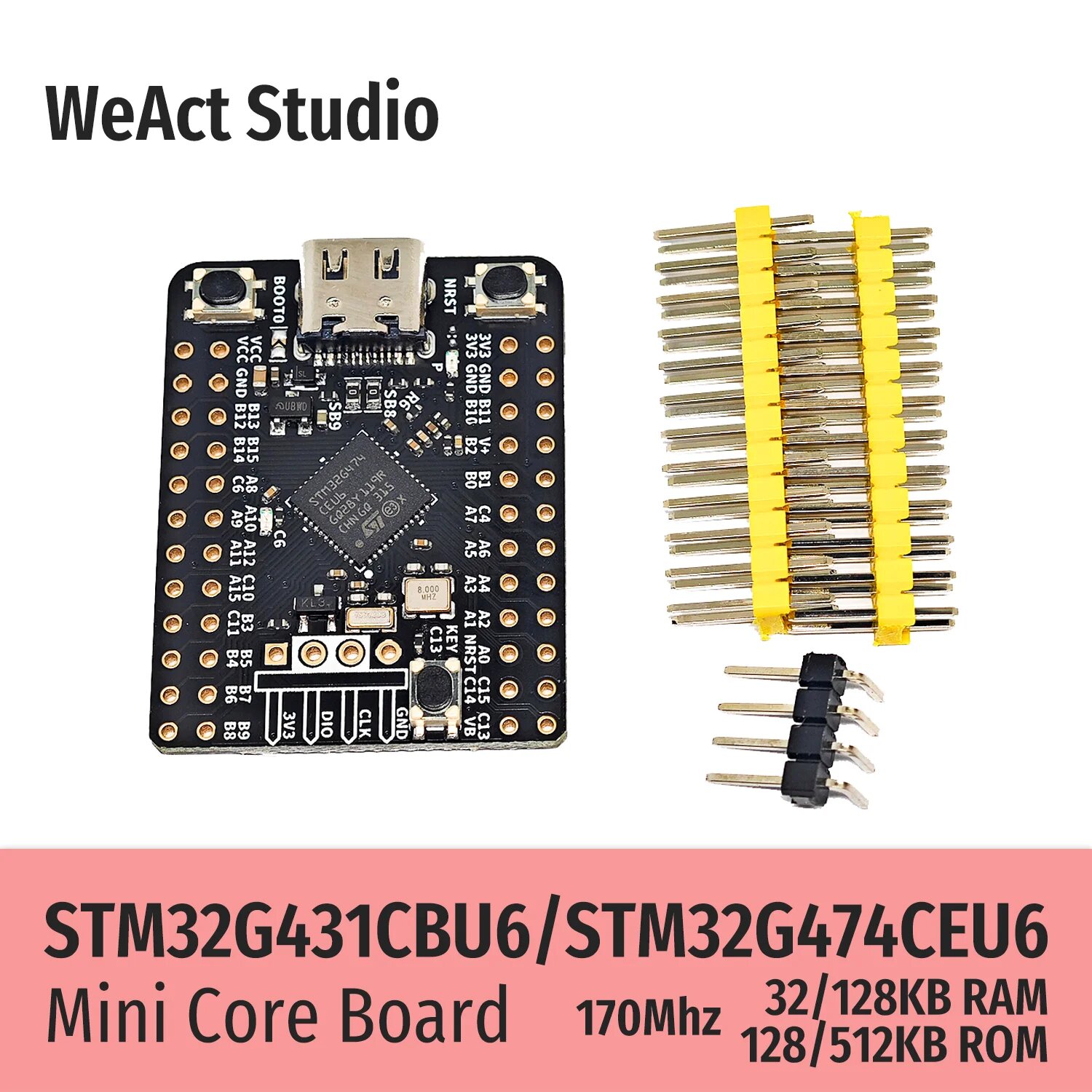 WeAct STM32G4 демонстрационная плата, STM32G431CBU6