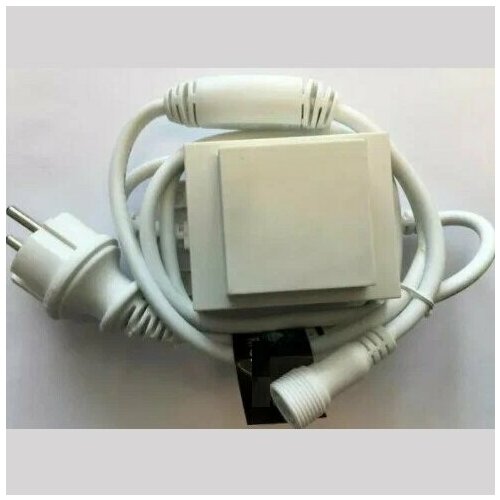 Трансформатор блок питания для гирлянд 220/24 В 30ВТ Белый провод