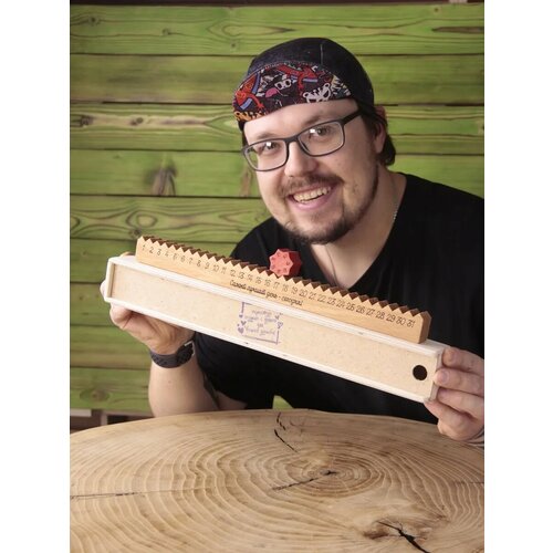 Вечный календарь 2.0 (с днями недели), из дерева, адвент