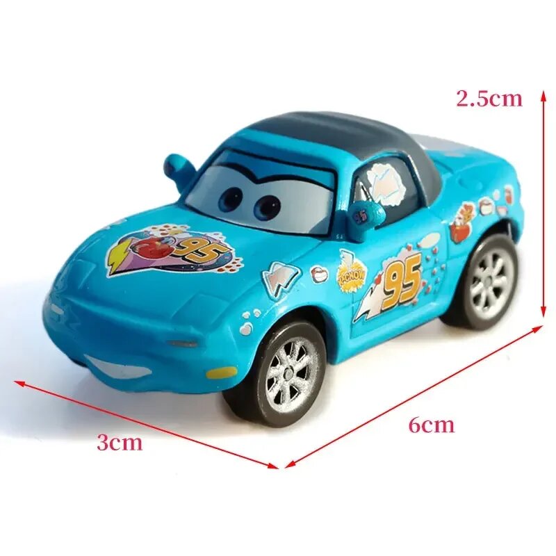 Металлические машинки Disney Pixar Cars McQueen Chick Hicks, Blue Fan
