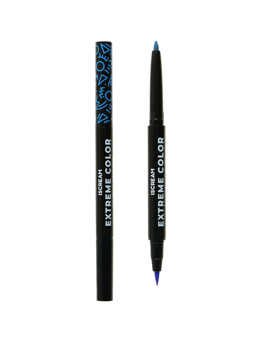 Карандаш-лайнер для глаз ISCREAM EXTREME COLOR 2 в 1, (blue)