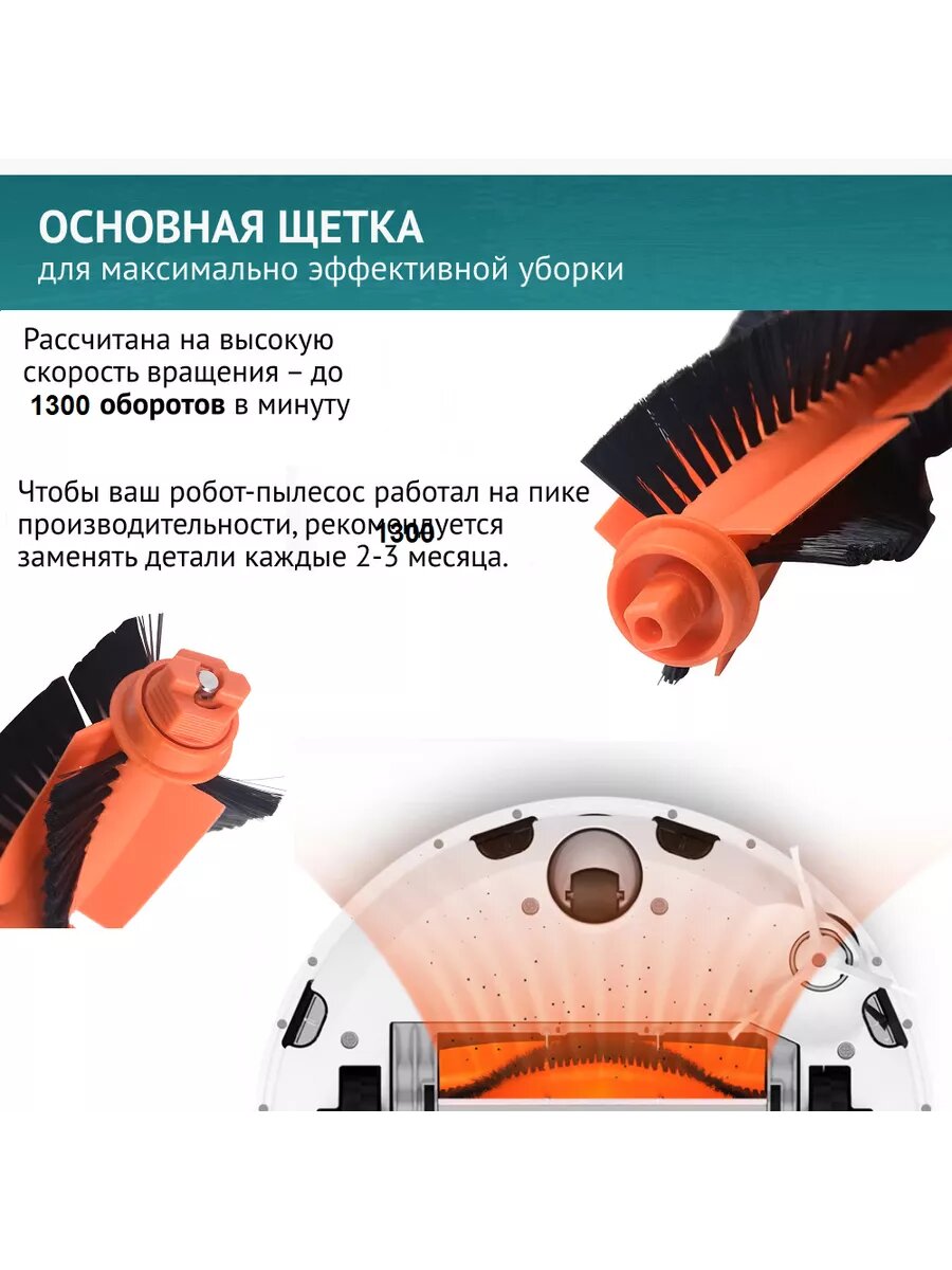 Основная щетка для робот-пылесоcа Viomi, Mijia 3C, VacuumMopP — фото 1