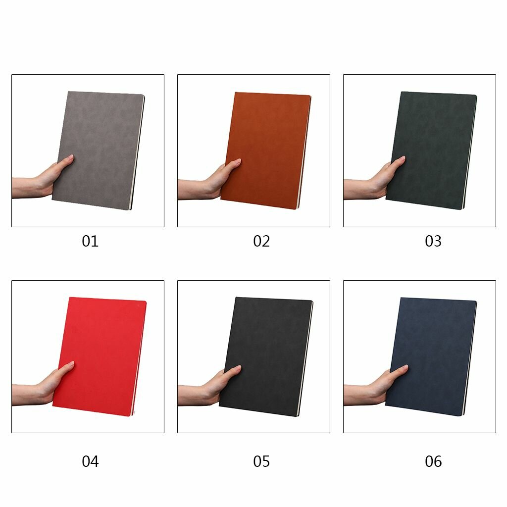 Изображение Бизнес-блокнот 1 B5 из овечьей кожи-01 серый-Праздничные подарки