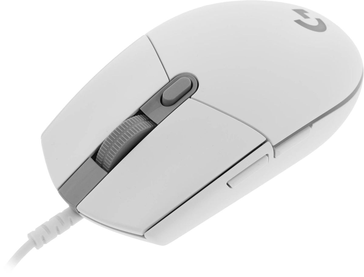 Игровая мышь Logitech G102 Lightsync, оптическая, проводная, белый (910-005809) — фото 1