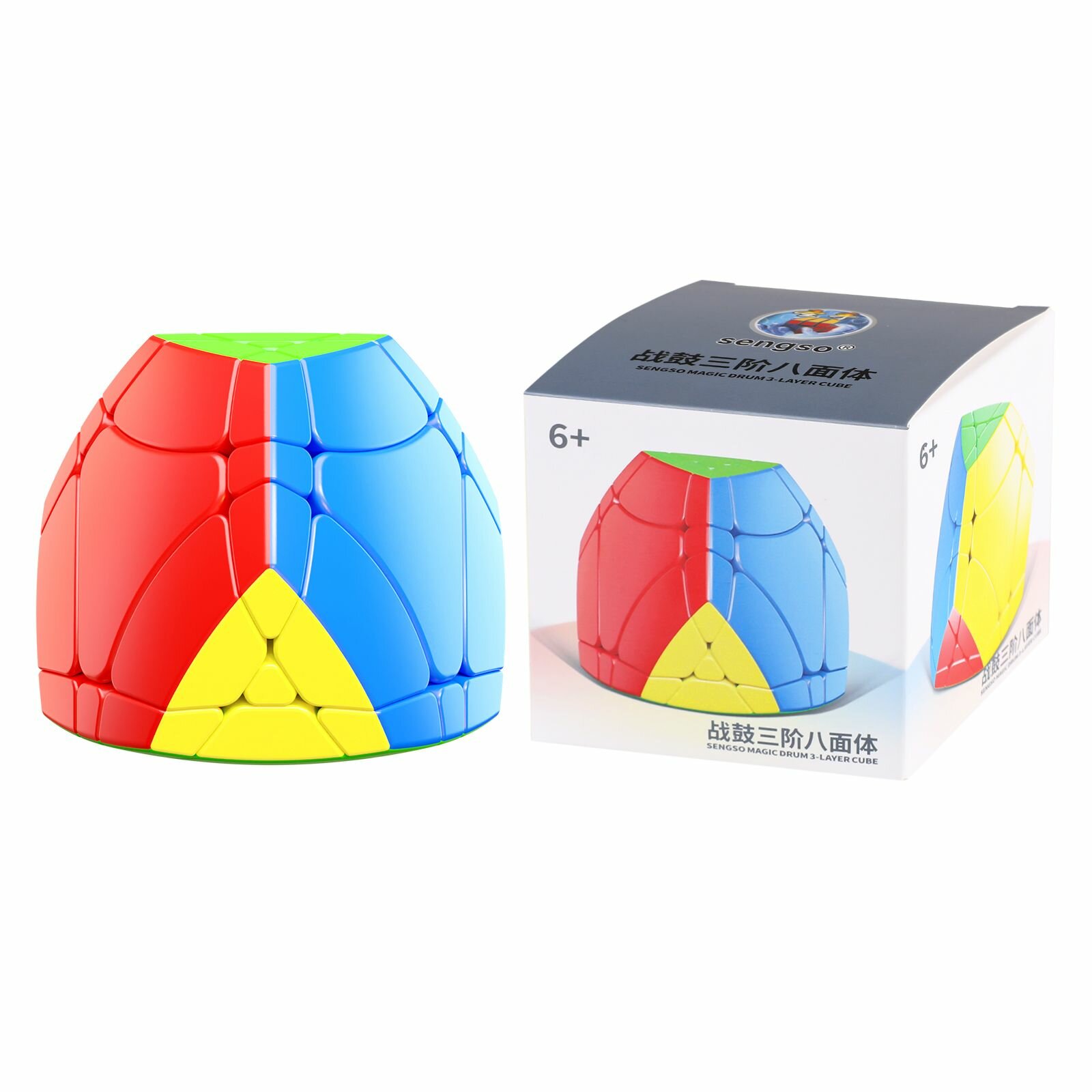 Головоломка октаэдр ShengShou War-Drum Puzzle (Hanoiminx), цветной пластик