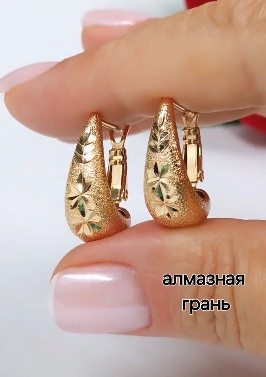Серьги, фианит