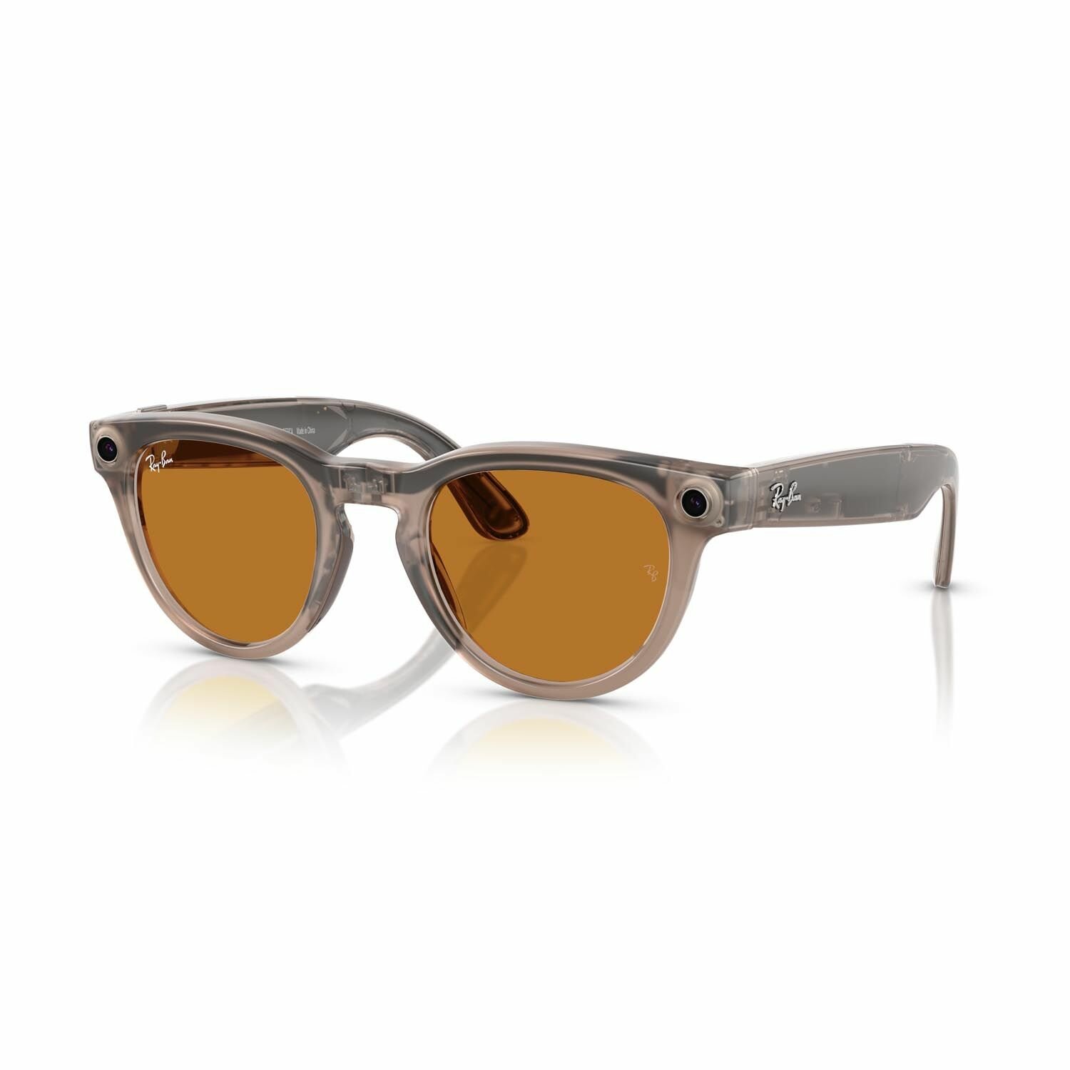 Умные очки Ray-Ban Headliner, фотохромные линзы Clear/Saffron Yellow Transitions, оправа Shiny Warm Stone