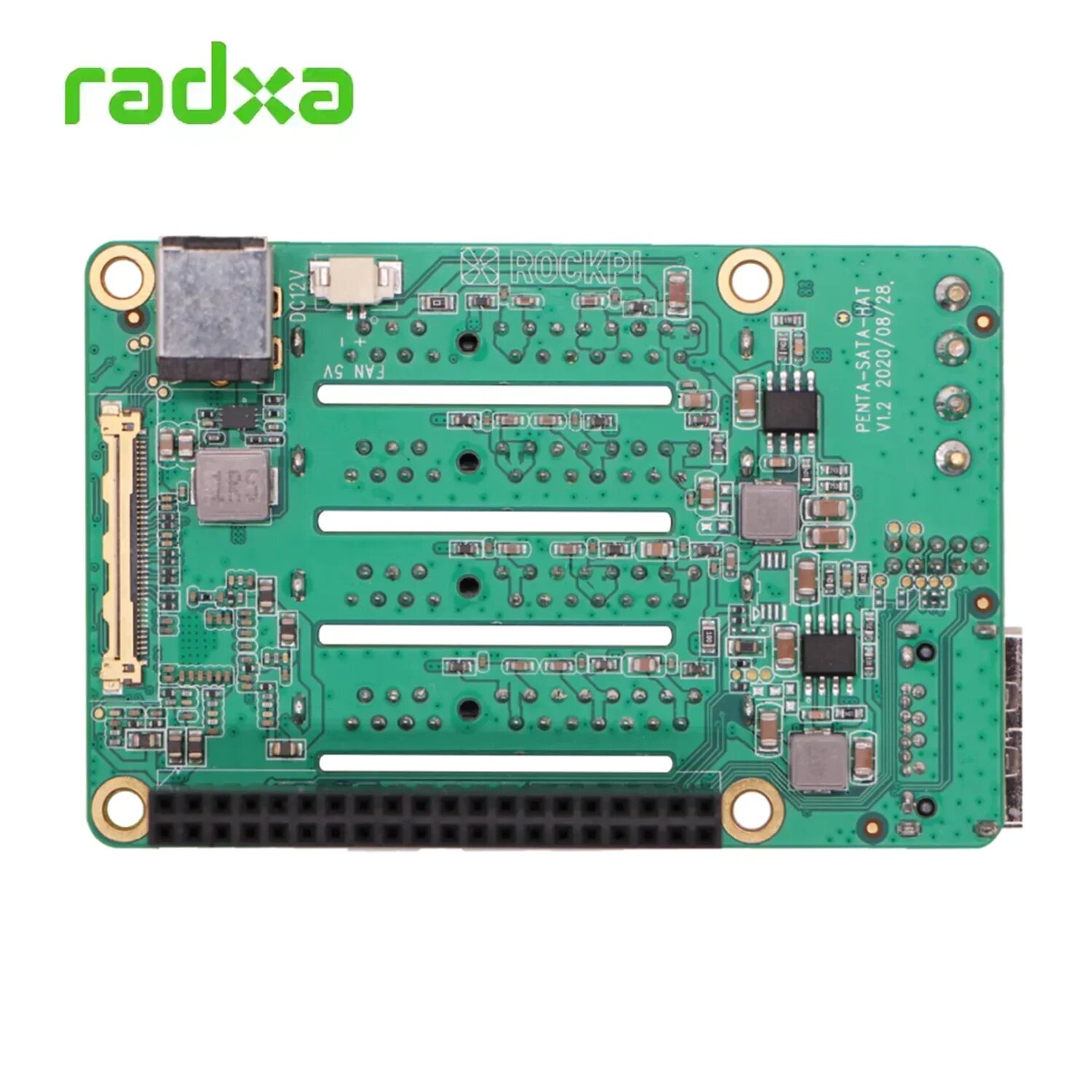 Penta SATA HAT для Raspberry Pi 5 и ROCK Series от MiiBestOD, For Rpi 5 or Rock 5C — фото 1